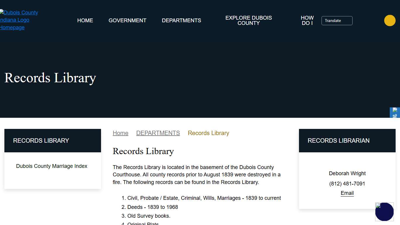 Welcome to Dubois County, IN